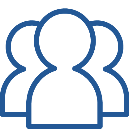 simple outline of three people