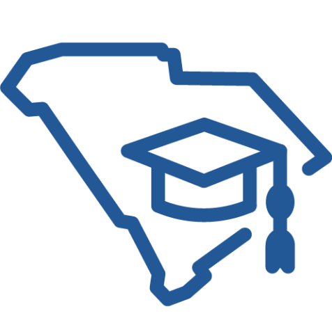 state outline with graduation cap